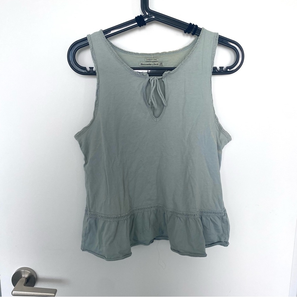 Abercrombie Mint Green Keyhole Tank